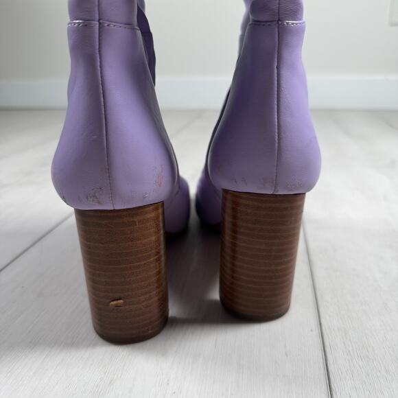 Kate Spade New York Women's 9 Tall Rochelle Boots Purple Lilac Leather - Picture 6 of 9